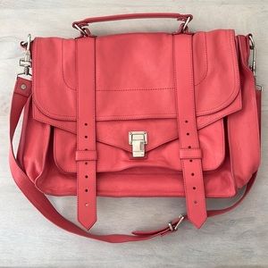 Proenza Schouler Leather PS1 Large in Salmon Color